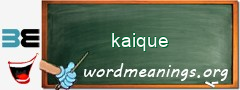 WordMeaning blackboard for kaique